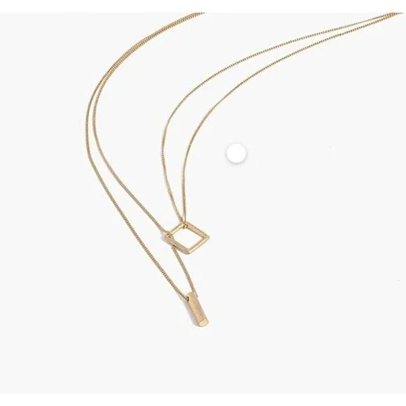 Madewell Necklace Woman Fashion 18K Gold Plated Stainless Steel Layers - Picture 4 of 5